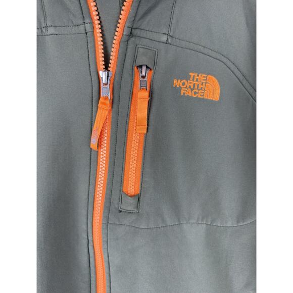 The North Face Shellrock Boys L 14/16 Olive Green Jacket with Orange Zippers - Picture 3 of 11